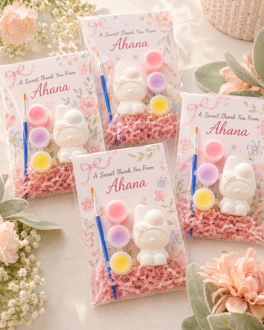 Kitty-Themed DIY Paint Kit – Personalized Kids’ Party Favor