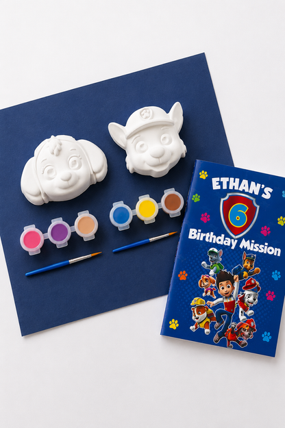 Mini Puppy-Themed DIY Paint Kit – Personalized Kids’ Party Favor