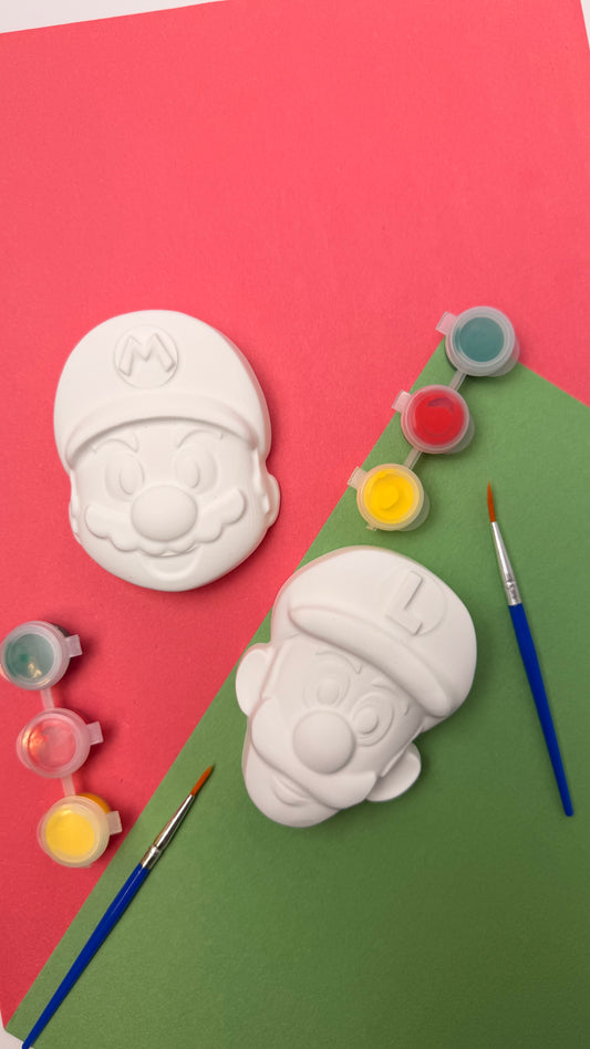 Cartoon Plumber-Themed DIY Paint Kit – Personalized Kids’ Party Favor