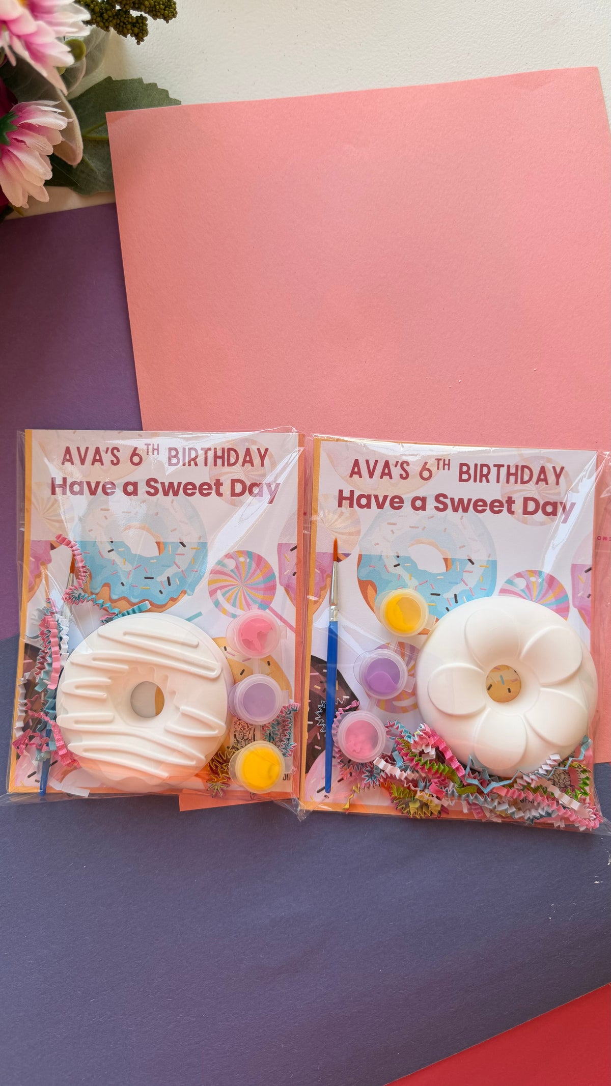 Donut-Themed DIY Paint Kit – Personalized Kids’ Party Favor
